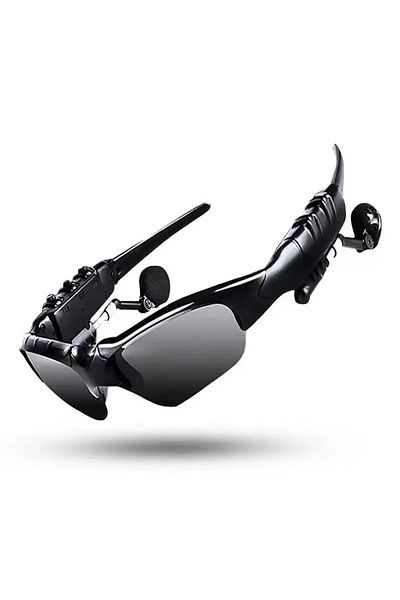 Vikefon gray 5.0 Stereo Earphones Wireless Headset with Mic Smart Glasses Sunglasses for Driving Cycling Spo