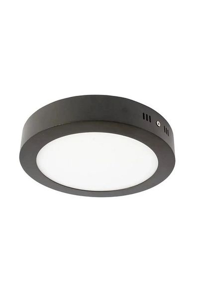 Cata Ct-5235 18W Panel Led Luminaire Black Round Surface Mounted Metal Case Warm White 3200K