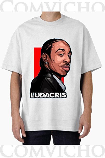 COMVİCHO تي شيرت مطبوع بتصميم ludacrıs v1 للجنسين