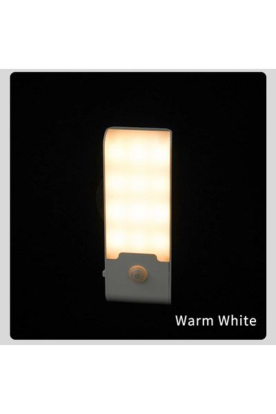 Choice Warm White 2 Pieces LED Night Light Motion Sensor Rechargeable Night Lamp Magnetic Cabinet Closet St