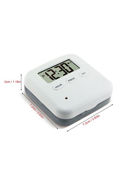 Choice Grey Dust-proof Separated Pill Organizer Pill Box Case Electronic Timer Alarm Clock Reminder Medicin