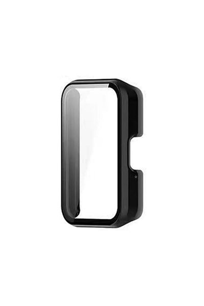 Choice for Galaxy Fit 3 Black Screen Protector Case+Glass 2 in 1 for Samsung Galaxy Fit3 Bumper Hard PC Pro