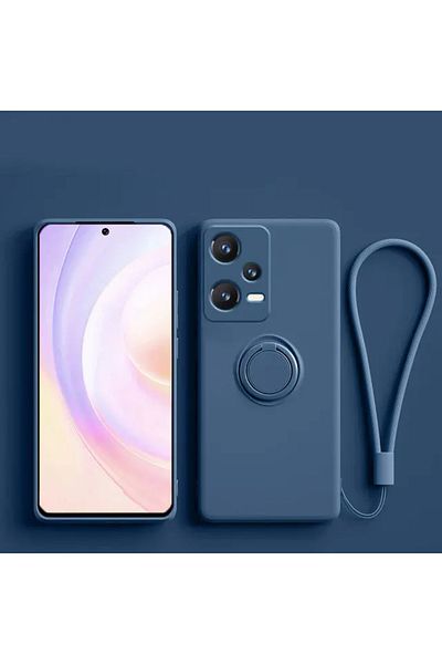 Choice for Note 12Pro 5G Navy Blue Liquid Silicone Case For Xiaomi 14T 13T 12T 11T Redmi Note 14 13 12 11 1