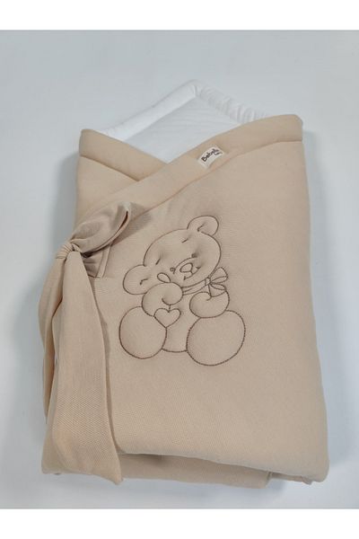 Bebella 100% Cotton Special Fabric Baby Swaddle Blanket – Embroidery Detailed, Hospital Release & Newborn