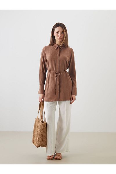 LC Waikiki Orange Textured Women's Shirt Tunic