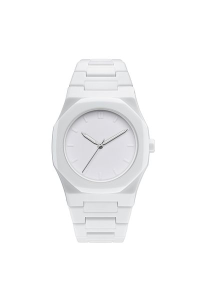 Choice WHITE Simple casual men's women's watches, macaroon color quartz watches, round dial quartz watches,