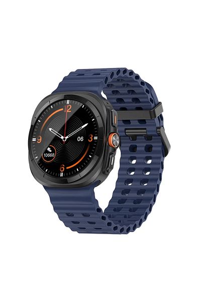 Choice for Galaxy 7ultra 47 MU Ocean Silicone Band for Samsung Galaxy Watch 7 Ultra 47mm NO Gaps Bracelet B