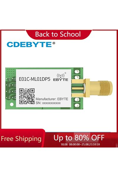 Choice Si24R1 2.4GHz PA LNA rf SPI Module 100mW 20dBm E01C-ML01DP5 CDEBYTE 2.5km Long Range Wireless Tra...