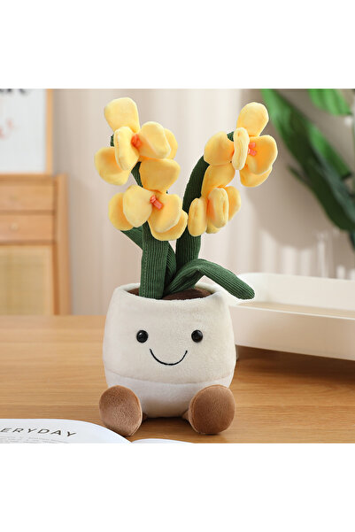 Choice انظر الخيار 35 سم أصفر 30 سم لعبة زهرة اصطناعية محشوة نباتات خضراء مزه...