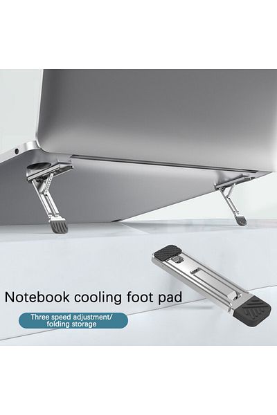 Choice 2 قطعة أقدام الرفع غير قابلة للانزلاق سبائك الزنك حامل الكمبيوتر المحمول ل Macbook Air Pro Pad IP سطح المكتب Kickstand Fol...
