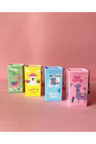 Hanedanev 4 Wet Wipes Box with Cute Figures, Box Shaped Keychain Tissue Box, 30 Pocket Wet Wipes