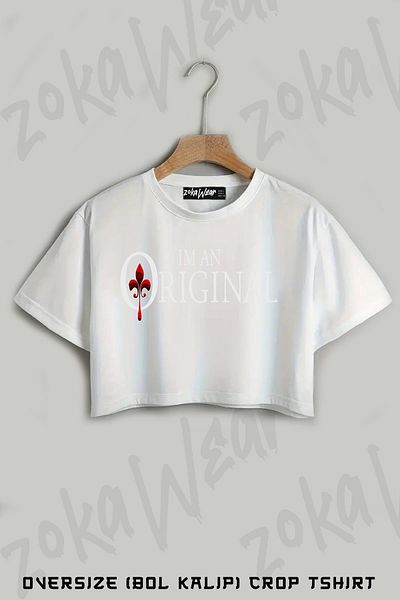 ZOKAWEAR تي شيرت The Originals I'm An Original مطبوع كبير الحجم