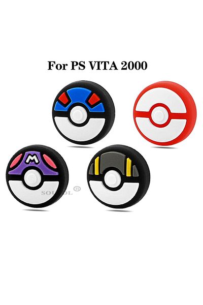 Choice Cute Ball 4pcs Silicone Soft Thumb Stick Grip Cap Joystick Cover For Psvita PS Vita PSV 1000 Fat/200
