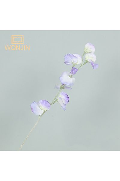 Choice light purple blue Simulation Flocking Pea Flower Bouquet Home Living Room Table Decoration Flower We