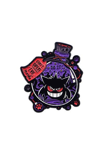 Miniso Light Yellow Gold Color Gengar Cute Metal Enamel Pin Brooches Bag Lapel Pins Cartoon Badges on Backp