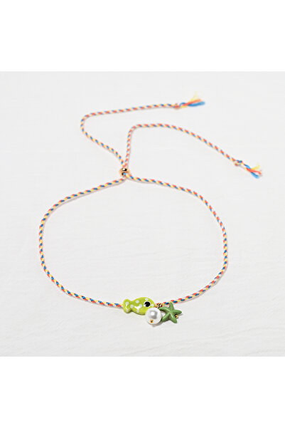 Choice قلادة على شكل سمكة بوهيمية ملونة من السيراميك 25xh0406-3 للنساء بحبل م...