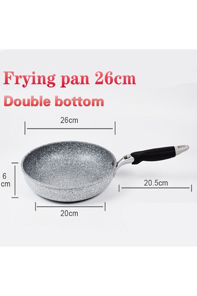 Choice Frying Pan 26cm Durable Stone Frying Wok Pan Non-stick Ceramic Pot Induction Fryer Steak Cooking Gas