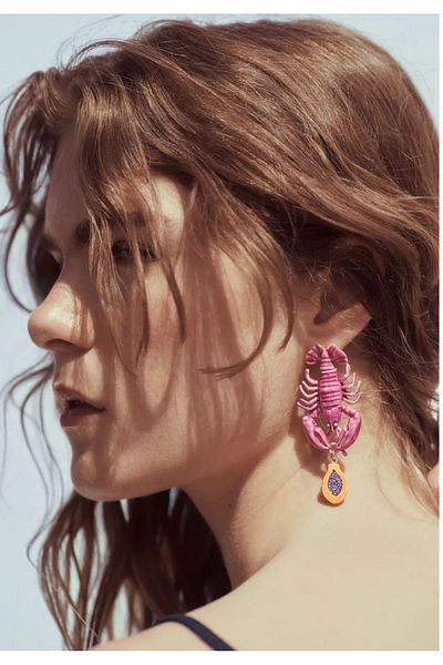 AychaAksesuar Imported Brand Model Lobster Dangle Za Brand Earrings