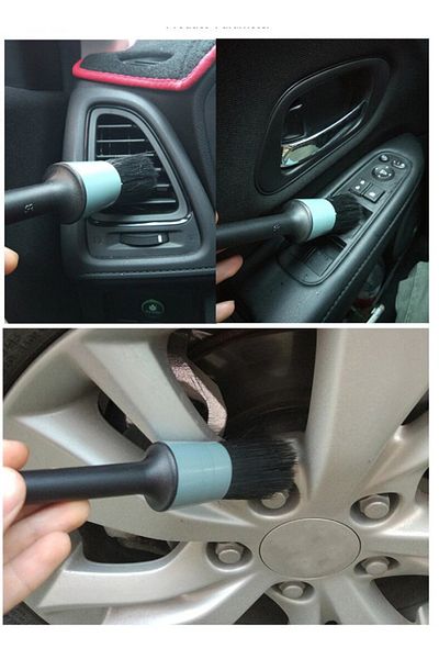 OEM Set of 5 professional brushes Gray for cleaning car interior and exterior, body elements, rims