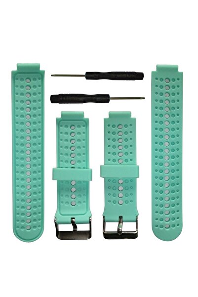 Choice1 cyan Silicone Watch Band Solid Color Wrist Strap Replacement For Garmin Forerunner 220/230/235/620/6