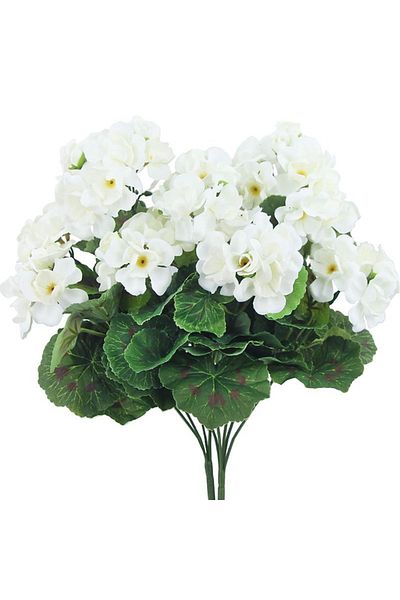Choice 5pcs WHITE 1/5pcs Artificial Plant Silk Begonia Flower Outdoor garden arch UV protection Wedding bri