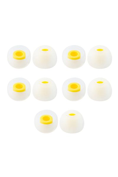 Choice 5Pair Yellow L KBEAR 07 Silicone Upgrade Headphone Eartips 1pair(2pcs) 5pairs(10pcs) Noise Isolatin