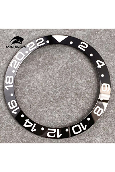 Choice ساعة سيراميك سوداء F MATELION مقاس 38 مم مزودة بحلقة إدخال إطار من سبا...