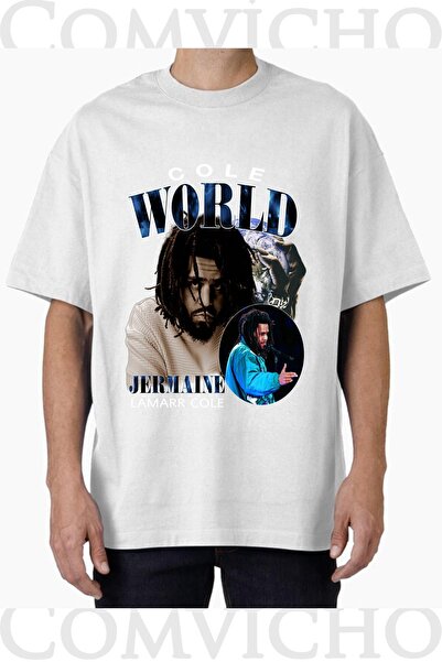 COMVİCHO Unisex Cole Vorld V2 Design Printed Oversize T-Shirt