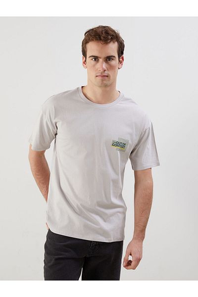 LC Waikiki New Season Crew Neck Printed Combed Cotton Men's T-Shirt - S5Je20Z8