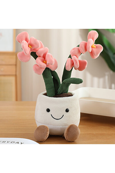 Choice انظر الخيار 35 سم وردي 30 سم لعبة زهرة اصطناعية محشوة نباتات خضراء مزه...