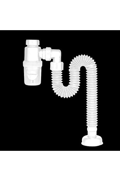 Choice White P-Trap Kitchen Sink Deodorant Set Launch Pipeline Deodorizing Filter Sink Strainer Hose Drain