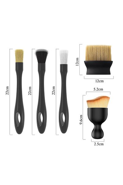 OEM Brush set, 5 pieces, Ergonomic design, Wear-resistant, For detailing and cleaning