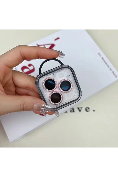 Choice Tempered Glass 15 Or 15plus(2pcs Pink 2-3pcs Diamond Camera Lens Protector For Iphone 12 13 14 15 16