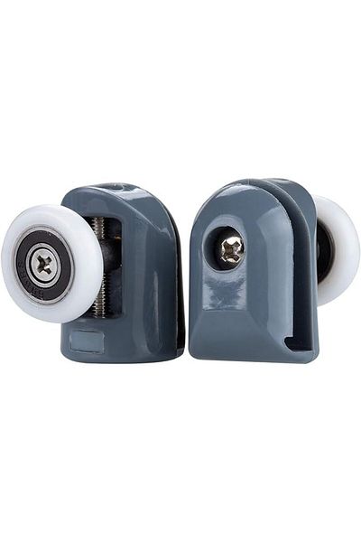 BOEM Set of 8 shower door rollers, Alloy/ABS, Grey/White