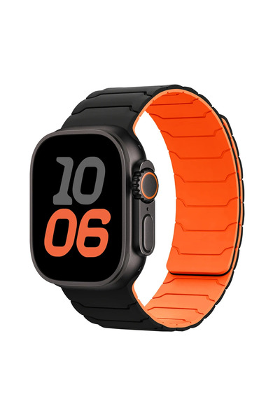 Choice 42 44 45 46 49 مم 09 حزام أسود برتقالي لساعة ألترا 2 49 مم 45 مم 44 مم...