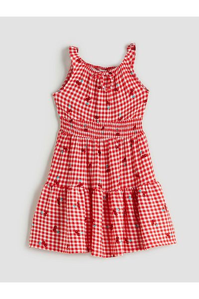 LC Waikiki New Season Square Collar Plaid Girls' Dress - S5L589Z4