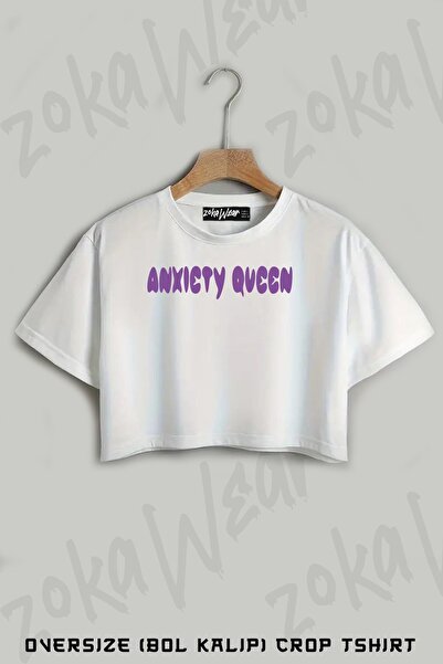 ZOKAWEAR Tricou oversize cu imprimeu Anxiety QUUEN