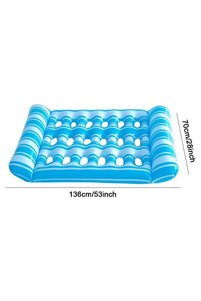 APWIKOGER A Light Blue Inflatable Floating Bed Portable Floating Lounger Air Mattress Foldable Swimming Pool A