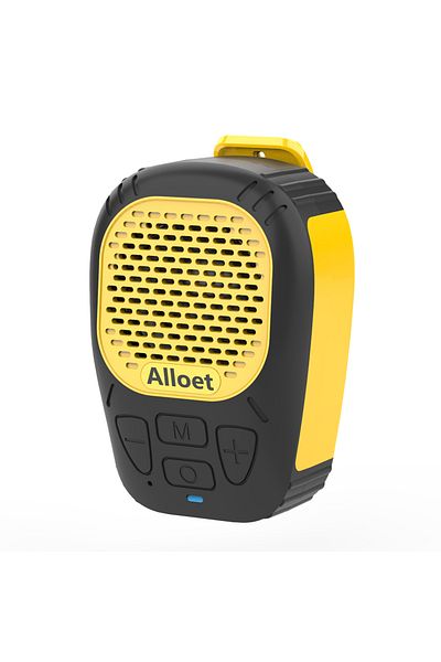 APWIKOGER Yellow Wearable Bluetooth Speaker Magnetic Clip-On Wireless Speaker Waterproof Portable Sound with S