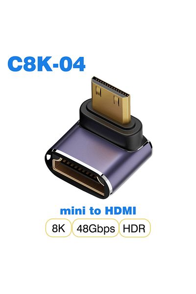 Choice 1 PCS C8K-04 Mini to HDMI UGOURD HDMI2.1 Cable Adapter mini micro hdmi to HDMI 2.1 Converter 48Gpbs