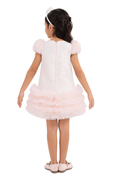 Pamina Tulle Dress, - Short, Pink, with Matching Headband, 33344 - 98 cm