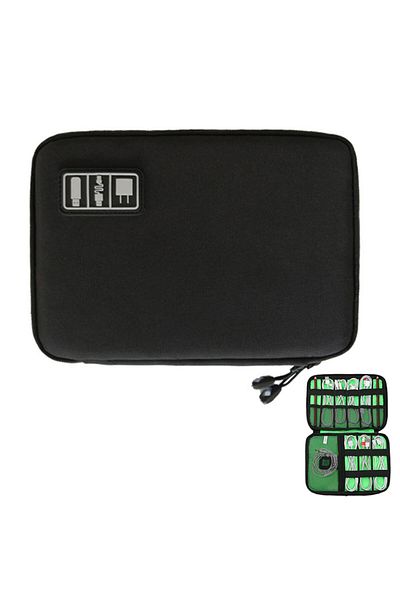 Choice TEC091 Black Watchband Bag for Apple Watch Strap Box Case Travel Smart Watch Wriststrap Storage Bag