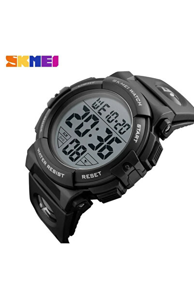 Skmei ساعة رجالية متعددة الوظائف باللون الرمادي 1258 عسكرية 5 بار مقاومة للما...