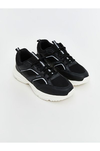 LC Waikiki Black Mesh Detailed Men's Sports Shoes
