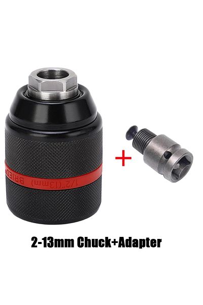 Choice Chuck Square Adapter New 13mm Threaded Keyless Metal Drill Chuck, Hex Shank/SDS/Square Quick Grip Ad