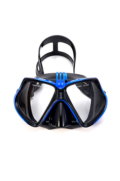 Choice قناع غوص أسود-أزرق، نظارات سباحة، لكاميرا GoPro الرياضية تحت الماء، مص...