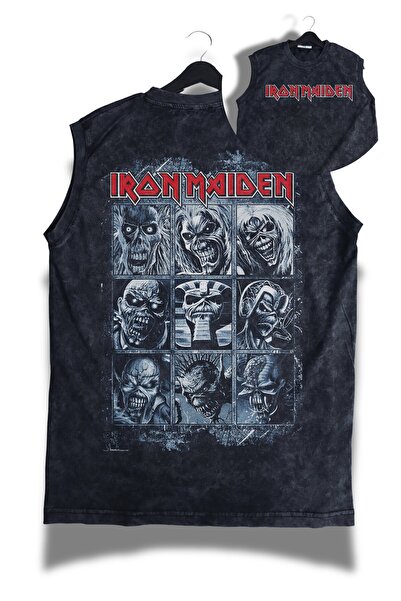 Fuddy Moda Унісекс рок-група Iron Maiden з принтом на спині, без рукавів, він...