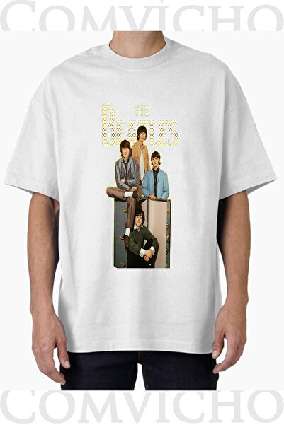 COMVİCHO تي شيرت مطبوع بتصميم البيتلز v2 للجنسين