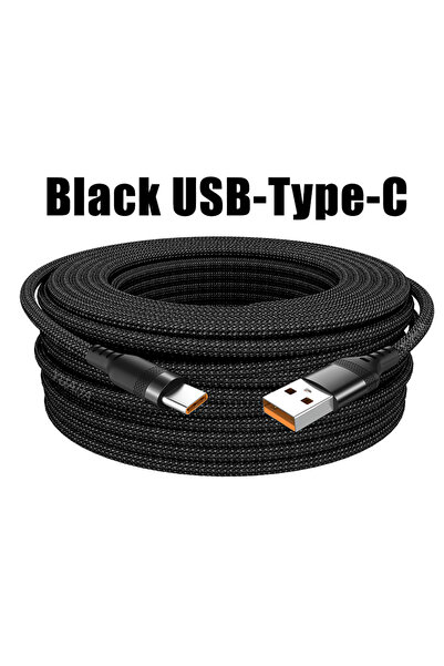 Choice كابل شحن سريع USB C USB TYPE C أسود بطول 1 متر، خط Micro USB لأجهزة An...