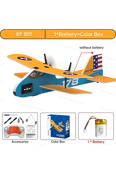 Choice KF801 1B BX Teeggi RC Foam Aircraft 2.4G Radio Control RC Glider With cool lights RC Plane EPP Foam